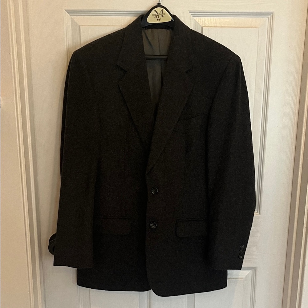 Dark Gray Wool Men's Blazer